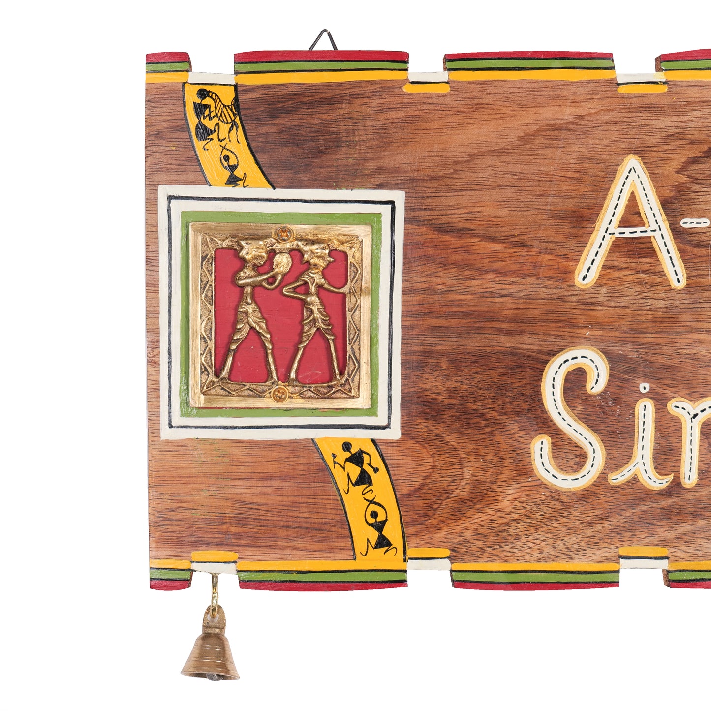 'Warli Celebration' Wooden Customized Name Plate